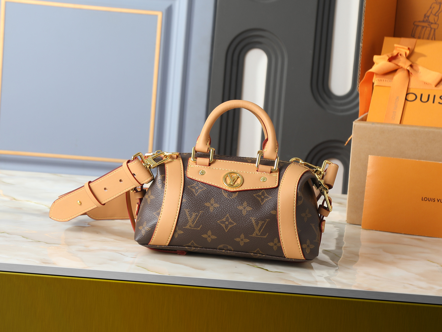 Louis Vuitton LV Madeleine BB Handbag Premium Canvas Monogram Pattern Fashion Statement Authentic Style